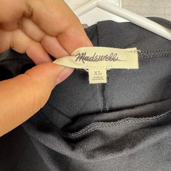 Madewell True Black Funnelneck Cropped Muscle Tee Size XL - Picture 9 of 13